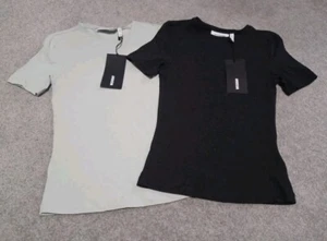 Weekday Tshirts XS New Green/black Bundle - Picture 1 of 1