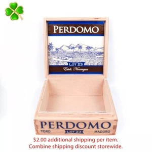 Perdomo Toro Maduro Lote 23 B Caja de Puros Madera Vacía 7.5" x 7" x 3" - Imagen 1 de 11