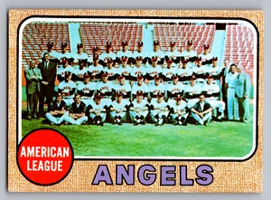 1968 TOPPS #252 CALIFORNIA ANGELS TEAM CARD W/BOB LEMON & BILLY HERMAN - Picture 1 of 3