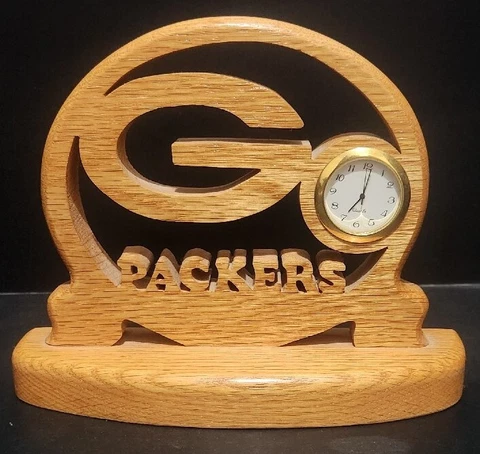 Green Bay Packer Wood Clock Stand Cover