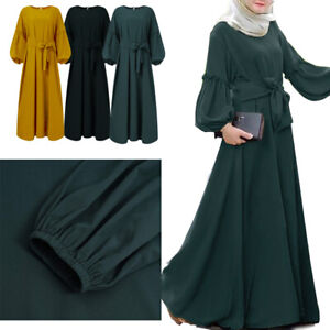 Abaya Dubai Kaftan Muslim Women Maxi Dress Jilbab Party Gown Robe Ramadan