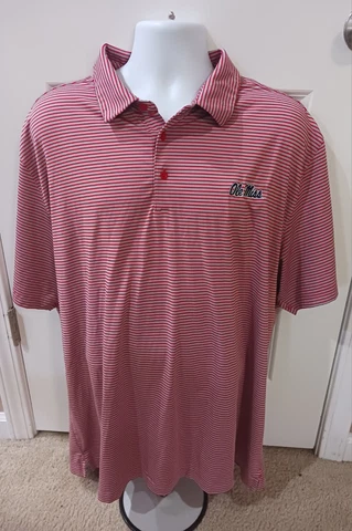 Ole Miss Rebels New Under Armour Polo Shirt Mens 3xl Red/Grey NCAA Mississippi Cover