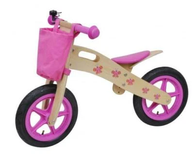 Siva Woody Butterfly Holz Bike Kinder Laufrad in Pink Mädchen ab 3 Jahre - Bild 1 von 2