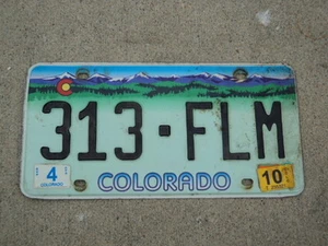 2010 COLORADO Beautiful License Plate 313 FLM CO - Picture 1 of 1