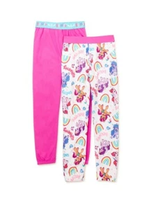 NWT 2-Pack Girls 10-12 My Little Pony Pajama PJ Pants PINK BLUE WHITE Pajamas - Picture 1 of 4