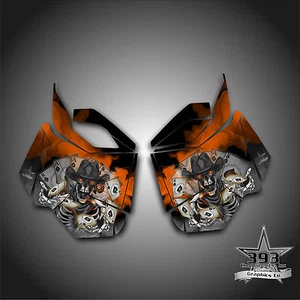 SKI-DOO REV XM SUMMIT SNOWMOBILE SLED SIDE PANEL GRAPHICS WRAP OUTLAW ORANGE - Bild 1 von 1