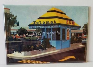 FOTOMAT FILM DRIVE THRU BOOTH 2" x 3" Fridge MAGNET VINTAGE NOSTALGIC - Picture 1 of 1