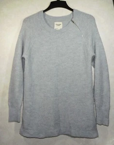 Suéter Abercrombie & Fitch Mujer L Azul Cuello Redondo Cremallera Manga Larga Raglán - Imagen 1 de 8