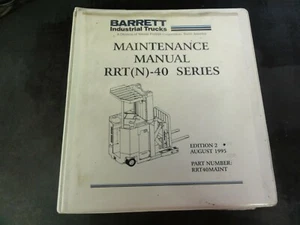 Barrett Industrial Trucks Nissan RRT (N)-40 Series Lift Maintenance Manual - Picture 1 of 7