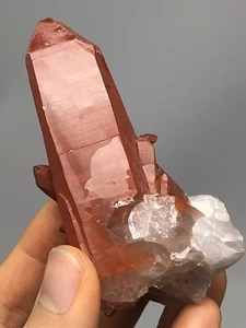 Red Quartz Crystal Cluster Point Morocco 3.4oz N35 - Picture 1 of 12