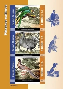 EXTINCT BIRDS Parrot/Dodo Bird/Birds MNH 3v-Stamp Sheet #1055 2021 Guinea-Bissau - Picture 1 of 1