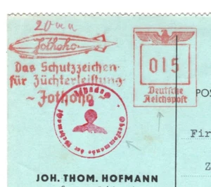 GERMANY WW2 Pictorial ZEPPELIN *Advert Meter* 1940 Card WEHRMACHT Holland MA1650 - Picture 1 of 10