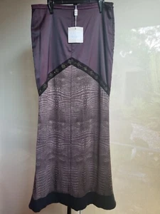 CAVALLI JEANS MAXI SKIRT S44 PATCHWORKS/BEADING COLOUR PLUM/BROWN RRP$829.00 NEW - Bild 1 von 14