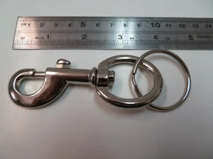 Heavy Duty Jumbo Snap Trigger Hook Clip / Belt Cilp Keychain Key Rings 52 Grams - Picture 1 of 3