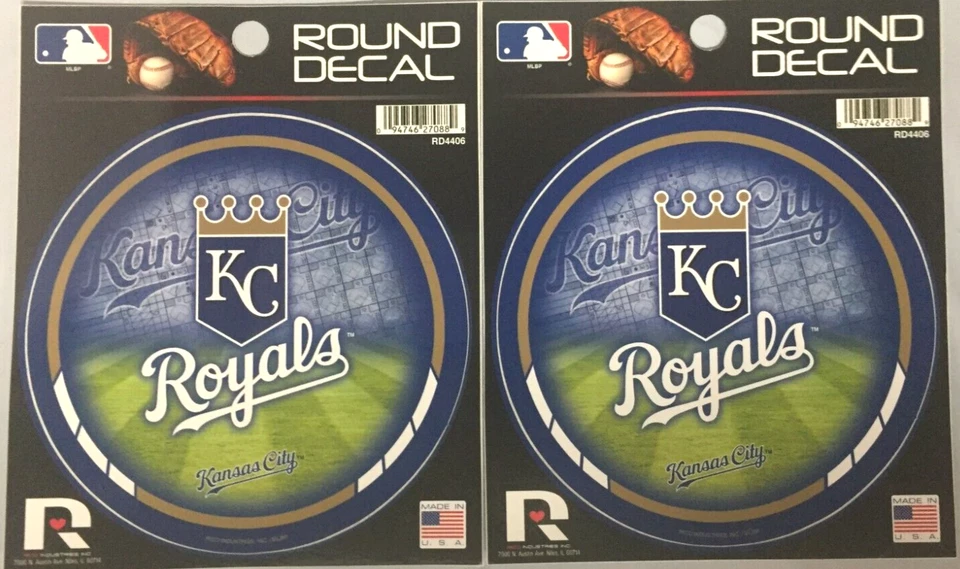 Kansas City Royals MLB Decal Car Window 4.5" Sticker Sports 2 PACK - Image 1 of 1