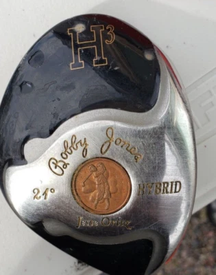 40 IN JESSE ORTIZ BOBBY JONES 21 DEG 3 HYBRID GOLF CLUB STIFF SHAFT NEW GRIP p2 - Image 1 of 4