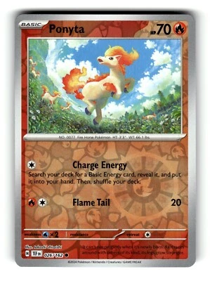 Pokemon SV05: Temporal Forces Ponyta 026/162 Reverse Holo - Image 1 of 3