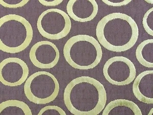 RUBELLI Circles raised velvet chartreuse woven viscose 1+ yards new - Picture 1 of 4