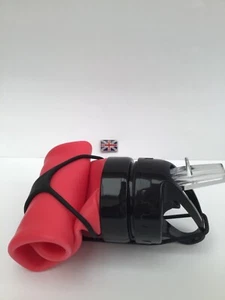 🇬🇧Sports Collapsible Roll up folding 600 ml Pink Silicone Water Bottle 🇬🇧 - Picture 1 of 7