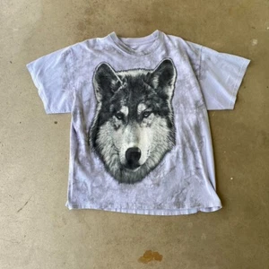 2015 Liquid Blue All over print grey wolf graphic tee - Picture 1 of 5