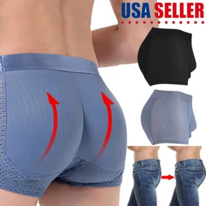 Men Padded Briefs Butt Lifter Enhancer Hip Sexy Underwear Body Shaper Short US - Picture 1 of 15