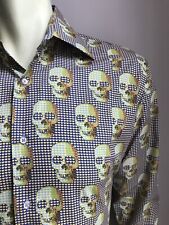 Coton Doux Shirt, Skulls and Hearts!, Size L (EUR 41, US 16), Exc Condition