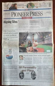 Kirby Puckett JSA Coa Signed 1996 Pioneer Press Newspaper Autograph - Picture 1 of 2