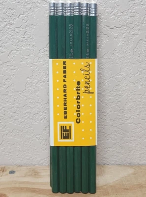 Lápices de colores vintage Eberhard Faber Colorbrite 2128 verde paquete de 12 piezas, nuevos de stock Foto 1 de 3