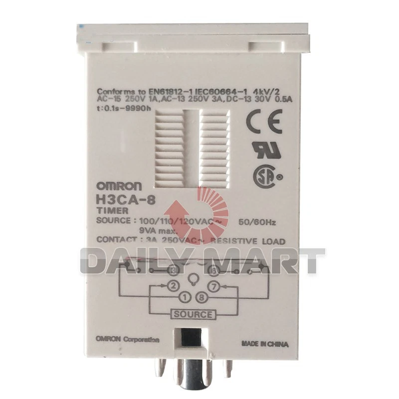 Temporizador OMRON H3CA-8 H3CA8 100/110/120VAC Original Nuevo en Caja Nuevo en Caja Envío Gratis Foto 1 de 1
