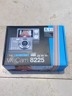 Vivitar Digital Camera Vivicam 8225 8.1MP Silver Boxed ;Perfect, With everything - Image 1 of 4