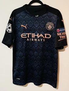 Manchester City 2020 2021 Away Football Shirt Soccer Jersey Puma Large Authentic - Picture 1 of 12