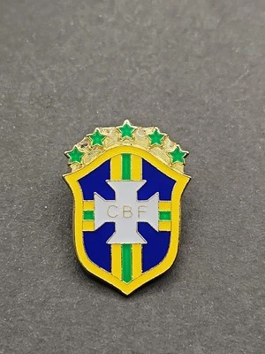 Brazil National Soccer Team Logo Enamel Lapel Pin, FREE SHIPPING! - Image 1 of 2
