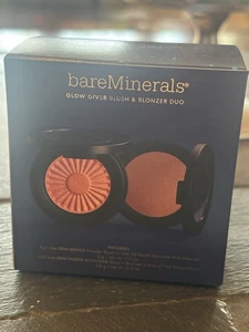 Dúo de rubor/bronceador Bare Minerals, tamaño completo, “Call My Blush”, “Kiss Of Pink” nuevo en caja - Imagen 1 de 6