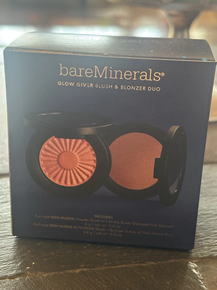 Bare Minerals Blush/Bronzer Duo, Full Size, “Call My Blush”, “Kiss Of Pink” NIB - Image 1 of 4