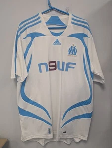 OLYMPIQUE DE MARSEILLE 2007 2008 HOME FOOTBALL SHIRT ADIDAS White SIZE 3XL (T17) - Picture 1 of 9