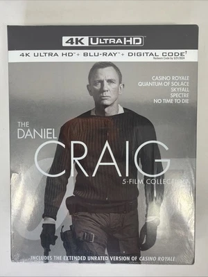 James Bond The Daniel Craig 5-Film Collection 4K Ultra HD + Blu-ray UHD New - Bild 1 von 3