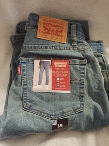 Levis 511Youth/Boy Slim Flex Stretch Fit ADJUSTABLE WaistBand Denim Jeans16 Blue - Picture 1 of 6