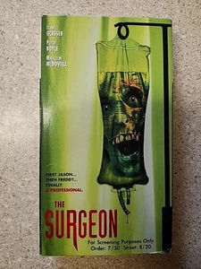 The Surgeon VHS Horror Movie A-Pix Entertainment 1994 Scary Zombie Evil Dead - Picture 1 of 7