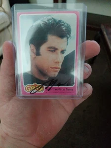 John Travolta Auto Signed Grease Movie Trading Card Autograph - Picture 1 of 2