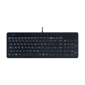 Perixx PERIBOARD-220H US, Wired Compact USB Keyboard with 2 Compact, Black - Picture 1 of 13