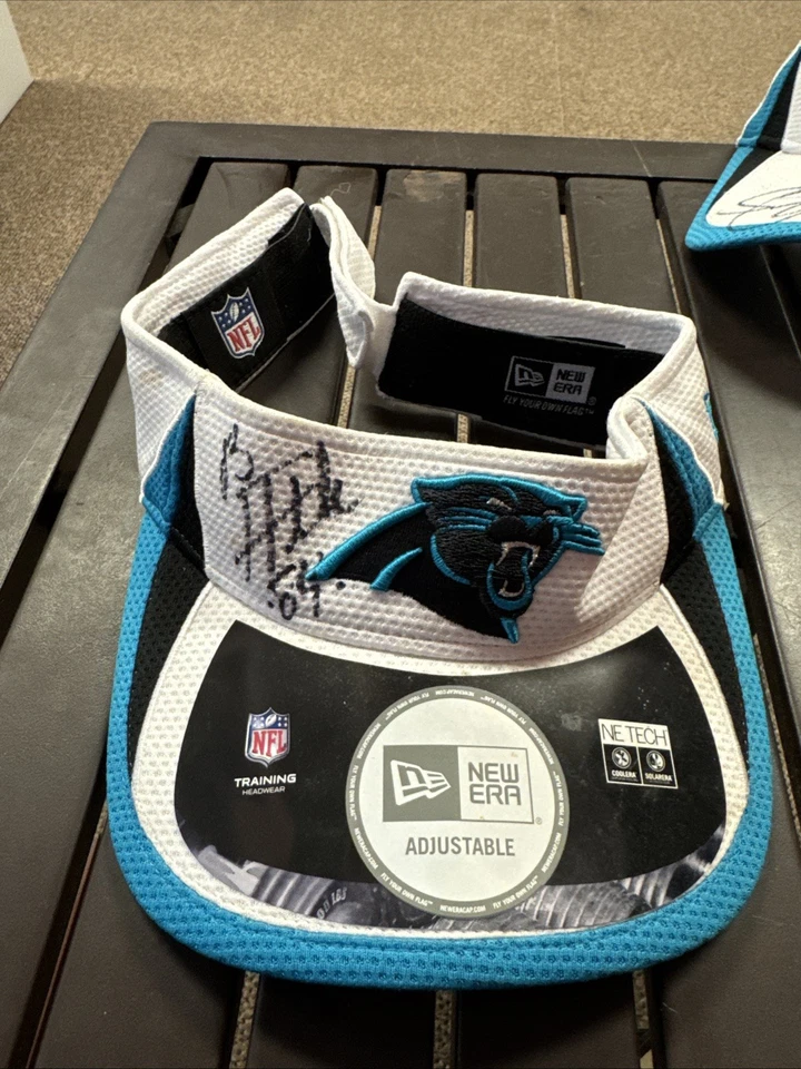 Carolina Panthers Visor Player Worn And Signed By Brandon LaFell No COA - Image 1 of 4