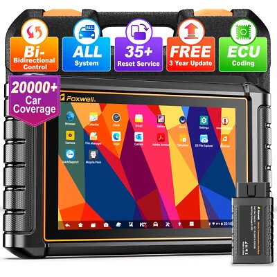 FOXWELL NT909 BT Escáner Bidireccional OBD2 Herramienta de Diagnóstico de Coche ECU Codificación Aceite Foto 1 de 4