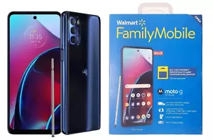 Family Mobile Motorola Moto G Stylus 2022 128GB XT2211DL Blue Prepaid Phone 🔒🆕 - Picture 1 of 9