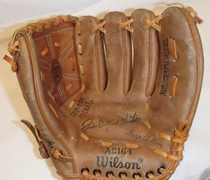 Guanto da baseball vintage Catfish Hunter Wilson in pelle giovanile/Mitt Righty bambini - Foto 1 di 3