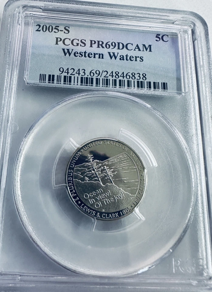 2005-S Jefferson PCGS PR69 DCAM 5c ~ Western Waters ~ PRISTINE ~ #13/78/95/38/xx - Image 1 of 4