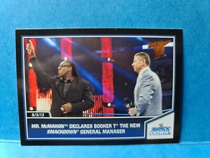 Mr. McMAHON - BOOKER T🏆2013 Topps #37 BEST OF WWE Wrestling Card 🏆FREE POST - Foto 1 di 2