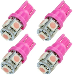 4 pcs 2pr LED BULB T10 / 194 168 2825 Purple Wedge 5-SMD 5050 Xenon LED LightS - Bild 1 von 1