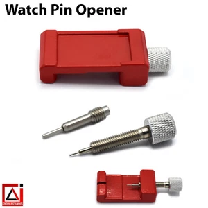 Abridor de pasador de reloj de metal rojo para removedor de reloj correa pulsera pasador ajustador - Imagen 1 de 4