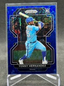 2022 Panini Prizm - Yonny Hernandez, #21 - Blue Disco, /199 - Texas Rangers - Picture 1 of 2