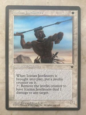 MTG - Magic the Gathering Icatian Javeliners Fallen Empires Misprint - NM - 1994 - Image 1 of 2